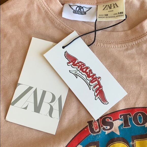 🔆3/$25🔆 ZARA NEW ROCKER AEROSMITH T-SHIRT KIDS SIZE 10 - Picture 2 of 5